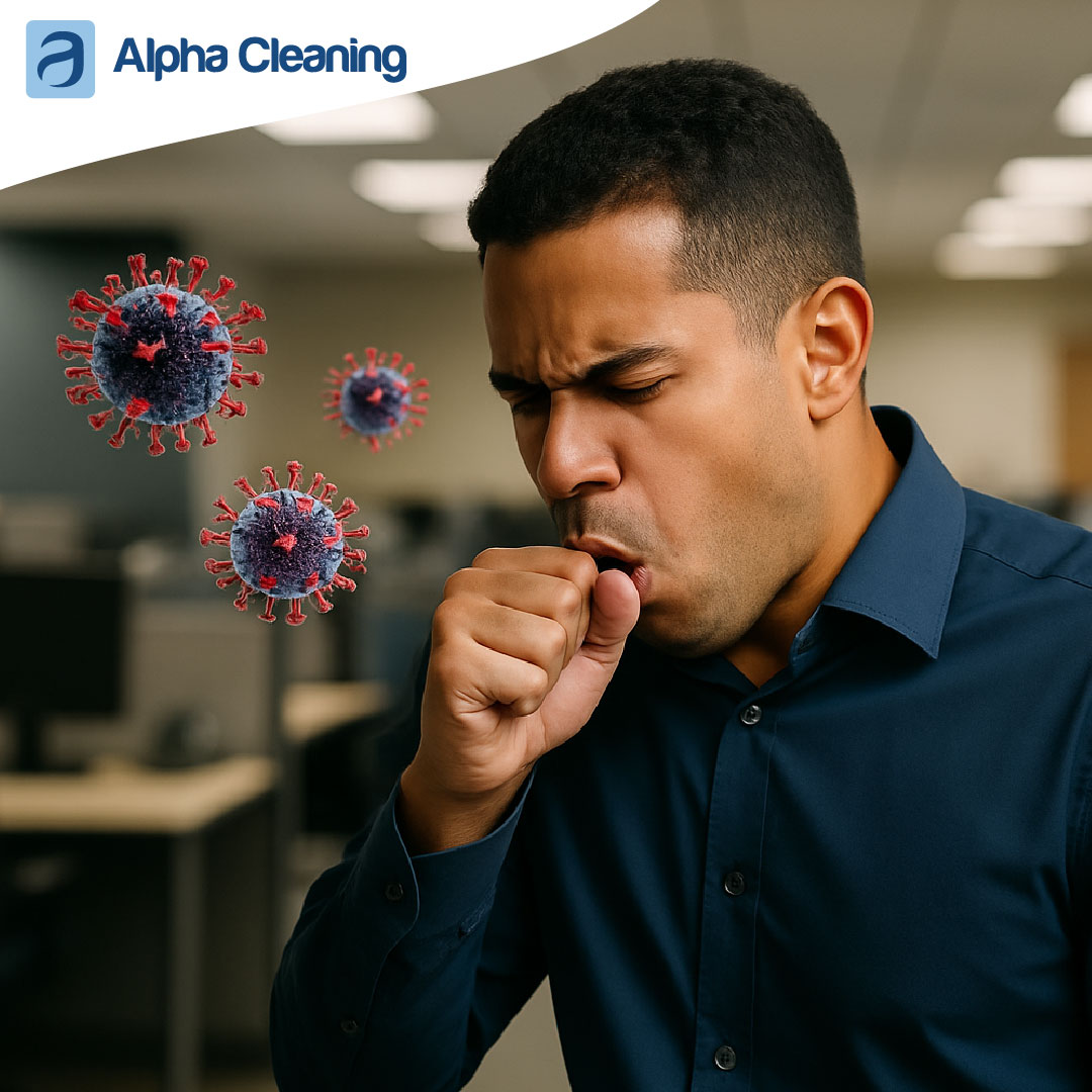 A person coughing